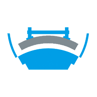 Schematic illustration of fibres used in tunnel construction under load – lifting of the concrete lining due to mechanical stress